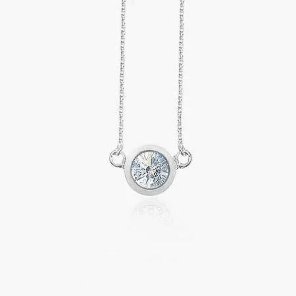 Round Pendant Necklace - Ladies Elegant Dainty Necklace